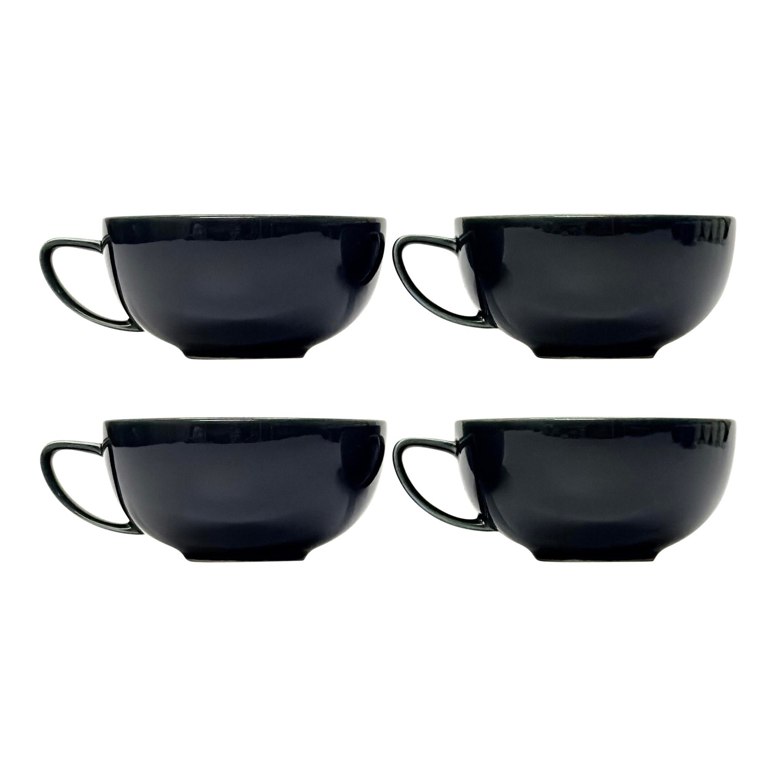 Mugs Cups Calvin Klein Stoneware Elegant Low Profile Charcoal Grey