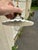 American Vintage Knob and Tube Hanging Fixture With Pinwheel Shade For Sale - Image 3 of 5