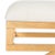 Modern Arc Linen Bench in Light Beige & Gold For Sale - Image 3 of 6
