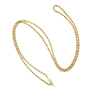 Late 20th-Century 14 Karat Yellow Gold 20" Diamond Cut Rope Chain