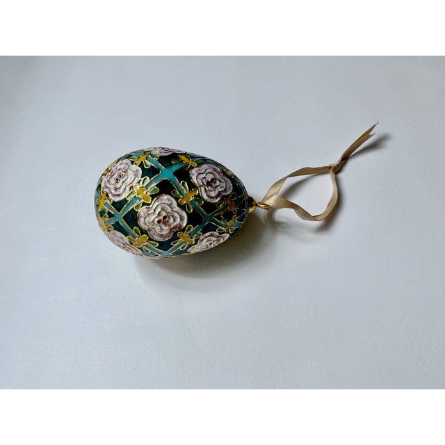 Faberge Style Cloisonne Enamel Egg Ornament, 1970's For Sale In New York - Image 6 of 16