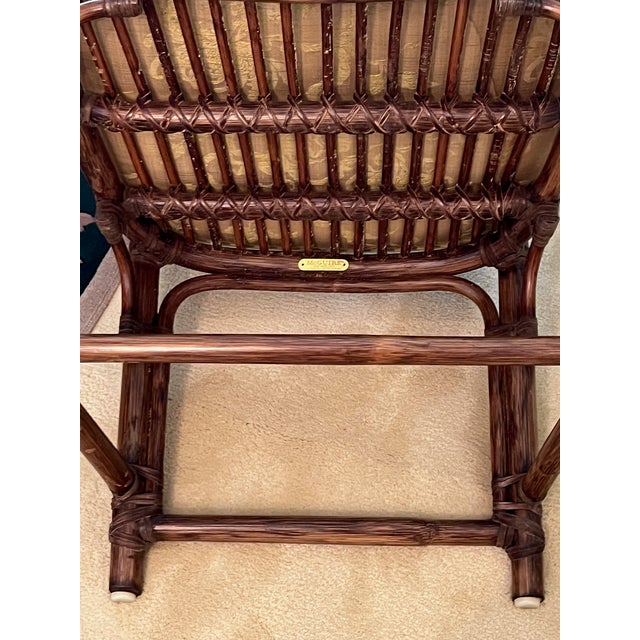 John McGuire McGuire Vintage Bamboo and Ratan Dining Room Set For Sale - Image 4 of 11