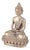 19th Century Seated Buddha Figure in Silver-Plated Metal, Asia For Sale