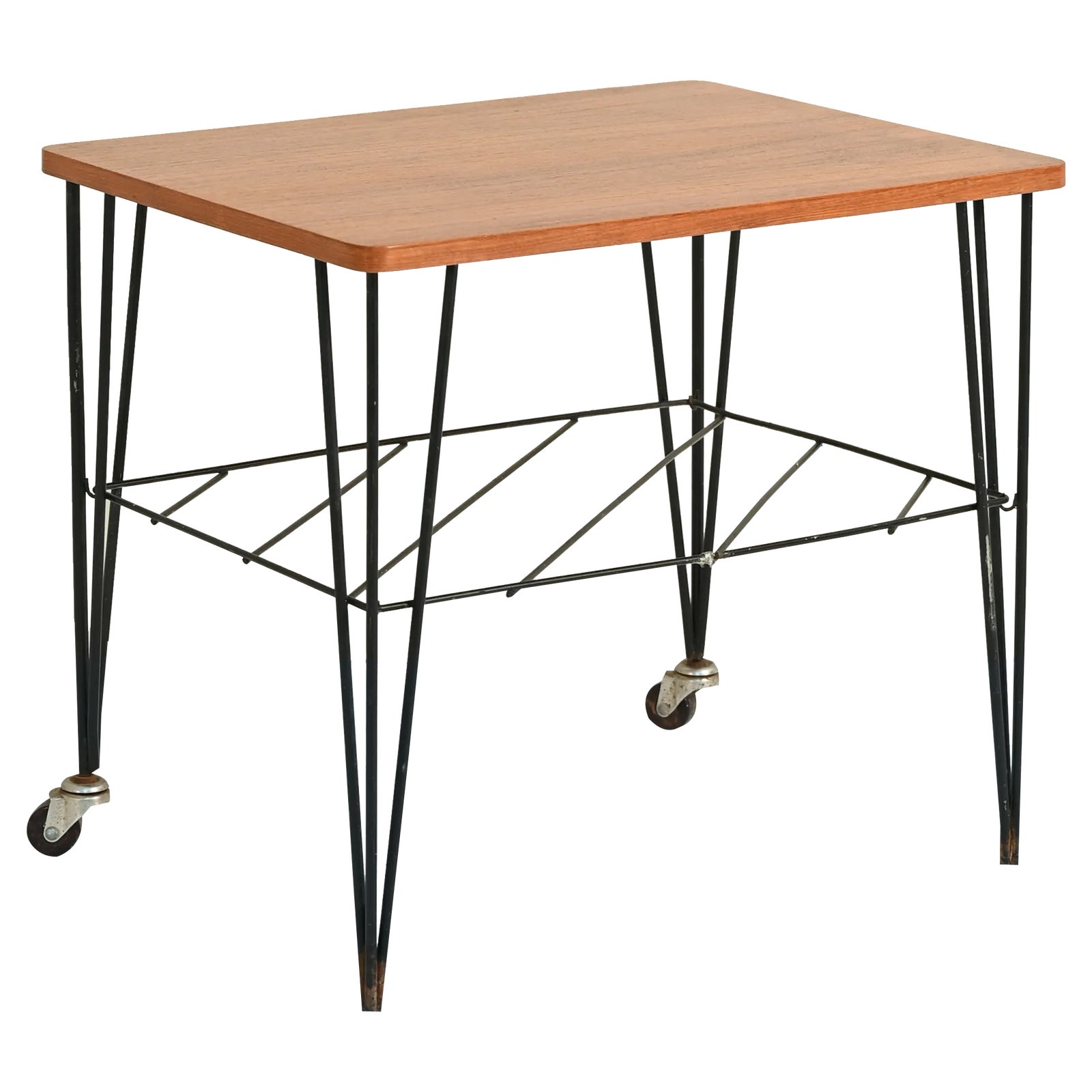 Vintage Scandinavian Metal Structure Table, 1960s | Chairish