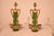 Pair of 19th century majolica vases from France which have been converted to lamps previously. This is a pair of gorgeous...