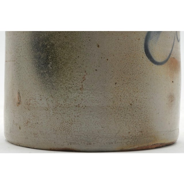 Ceramic g.w. Fulper & Bros. Blue Stoneware Jug W. Handle For Sale - Image 7 of 12