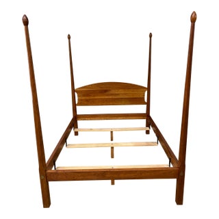 Stickley Solid Cherry Shaker Style Pencil Poster Queen Size Bed Frame For Sale