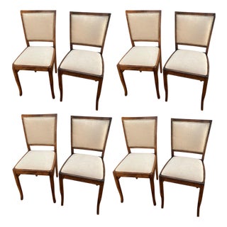 Vintage Polish Art Deco Dining Chairs, 1960s, Set of 8 For Sale