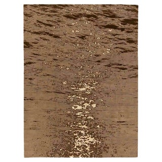 Contemporary Reservoir Silk and Wool Rug by Brett Beldock for Doris Leslie Blau For Sale