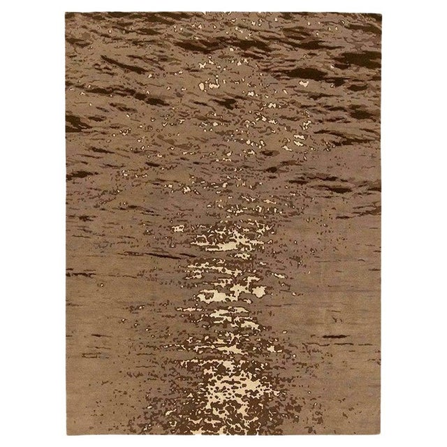 Contemporary Reservoir Silk and Wool Rug by Brett Beldock for Doris Leslie Blau For Sale