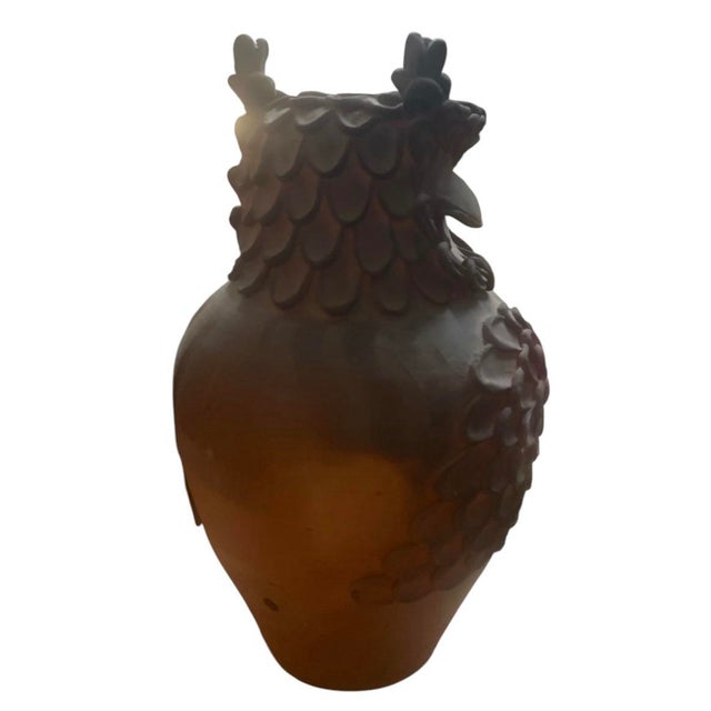 Ceramic A Pair of Vintage Italian Style Terracotta Owl Garden Statues & Lanterns For Sale - Image 7 of 12