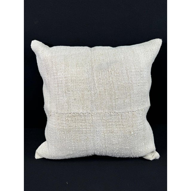 Turkish Hemp Pillow Cushion Natural Beige Brown Cushion Cover 12"x46" For Sale - Image 4 of 4