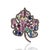9.15 Ct Multi Gemstone Maple Leaf Convertible Brooch Pendant in Sterling Silver For Sale - Image 9 of 11