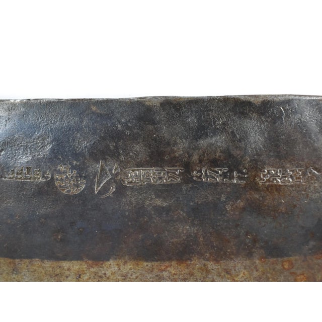 Early 20th Century Primitive Kitchen Cleaver With Antler Handle, Made in Hong Kong For Sale - Image 6 of 10