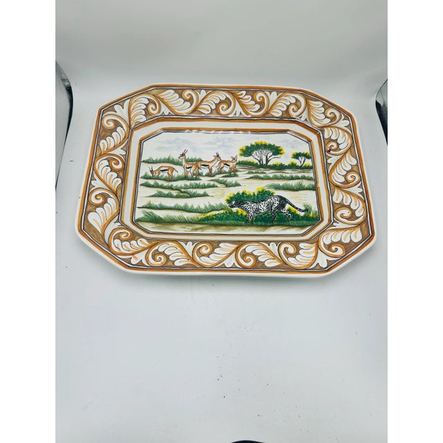 Baroque Vintage Decorative Ceramic Platter For Sale - Image 3 of 8