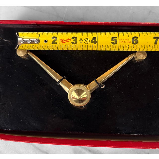 Mid-Century Atomic Ranch Brass Door Knocker by Yale - Old/New Stock For Sale - Image 6 of 11