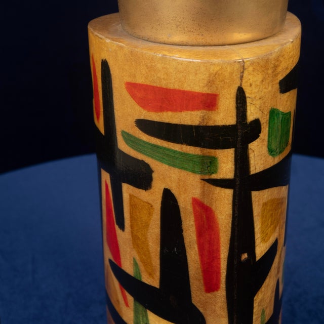 Mod. 796D Parchment Thermos with Abstract Decoration by Aldo Tura, 1940 For Sale - Image 13 of 18
