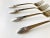 Art Deco 1930's Vintage Floral Rogers Silver Plated First Love Pattern Salad / Dessert Forks- Set of 4 For Sale - Image 3 of 4