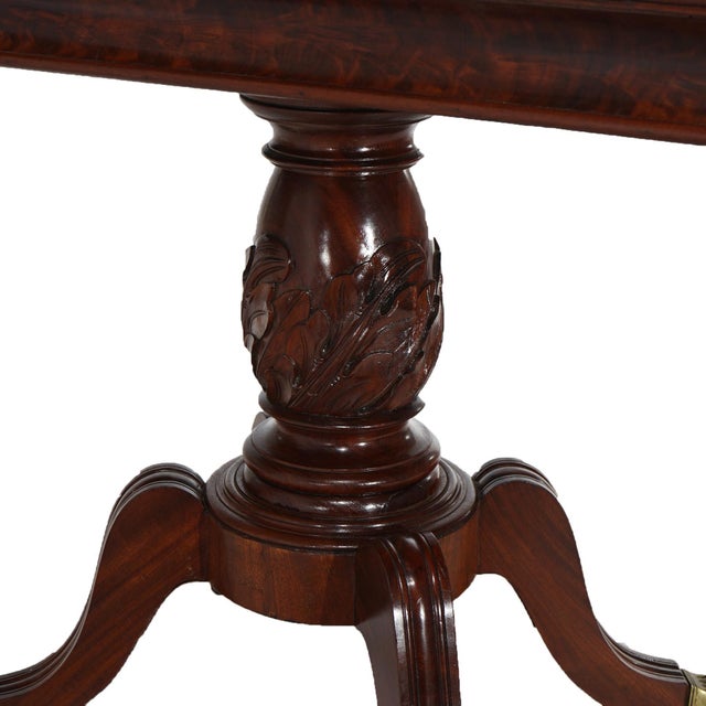 Antique Duncan Phyfe Carved Mahogany Card Table Circa 1830’s For Sale - Image 11 of 11