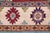 Textile Boho Chic Kazak Blue/Beige Wool Rug - 5'8''x8'0'' For Sale - Image 7 of 10