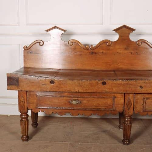 Antique French Butchers Block For Sale - Image 3 of 13