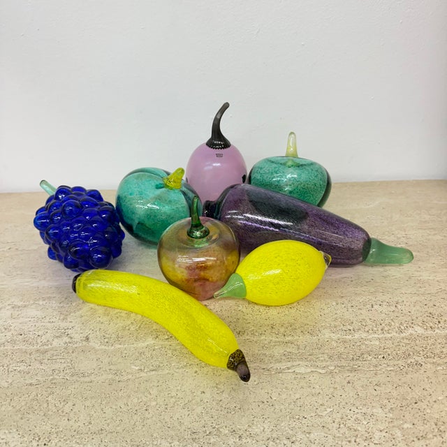 Art Glass Fruits by Gunnel Sahlin for Kosta Boda, 1990s, Set of 8 For Sale - Image 11 of 11