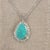 Natural Fine Quality Persian Turquoise and Diamond Pendant With Chain 17" 14k WG 9.9 TCW Certified $5,950 307918 Made in...