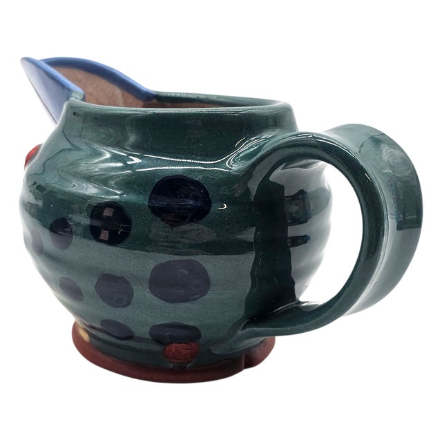 Gillian McMillan Avix Kookaburra Jug and Sugar Bowl Pair Signed Earthenware Studio Pottery 2008 For Sale - Image 13 of 14