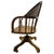 Mid-Century Modern Vintage 1970s Bentwood Cane Back Swivel Desk Chair Wood Rolling Chair For Sale - Image 3 of 11