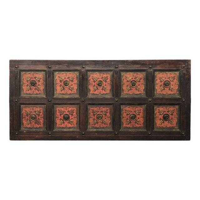 Early 20th Century Italian 6.5 Ft Long Paneled Wall Plaque For Sale