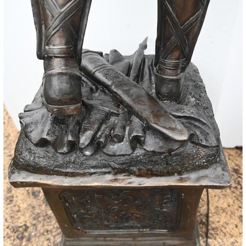 Bronze Roman Gladiator Statue Lamps, Set of 2 For Sale - Image 15 of 18