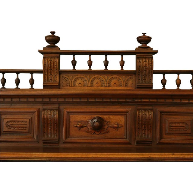 Antique French Red Marble & Walnut Server For Sale In Columbia, SC - Image 6 of 8
