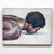 This oil painting captures a figure in a moment of introspection, with the subject resting their forehead against the...