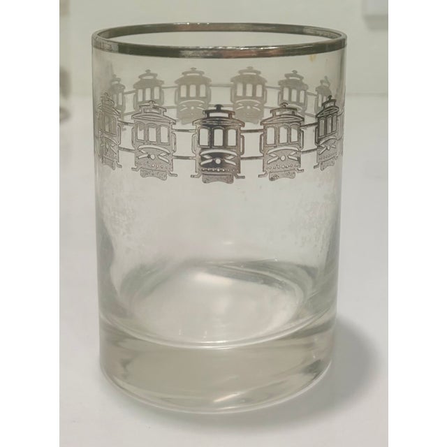 Mid 20th Century Mid-Century Modern San Francisco Cable Car Lowball Glasses - Set of 6 For Sale In Palm Springs - Image 6 of 7
