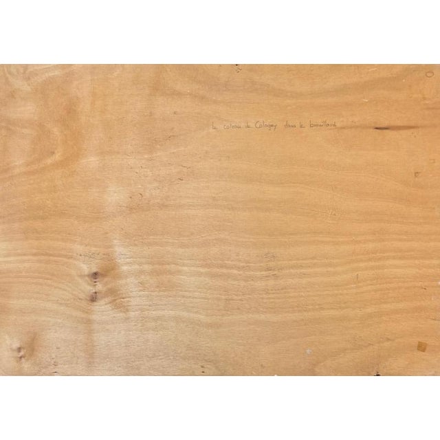 Claude Sauthier, Hillside of Cologny in the Fog, Oil on Wood, 1970s For Sale - Image 10 of 11