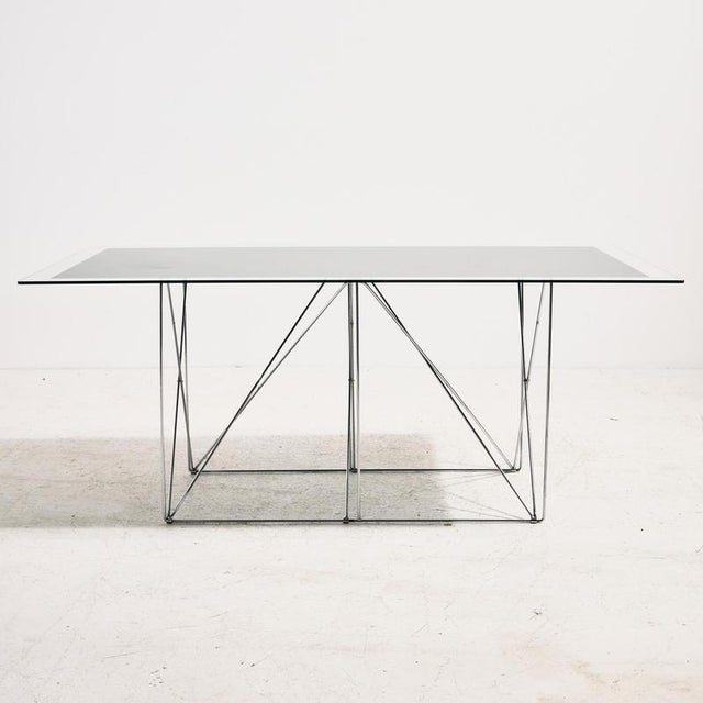 Glass and Steel Dining Table by Max Sauze, 1970s For Sale - Image 12 of 12