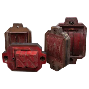 Industrial Wooden Sculptures, 1950s, Set of 4