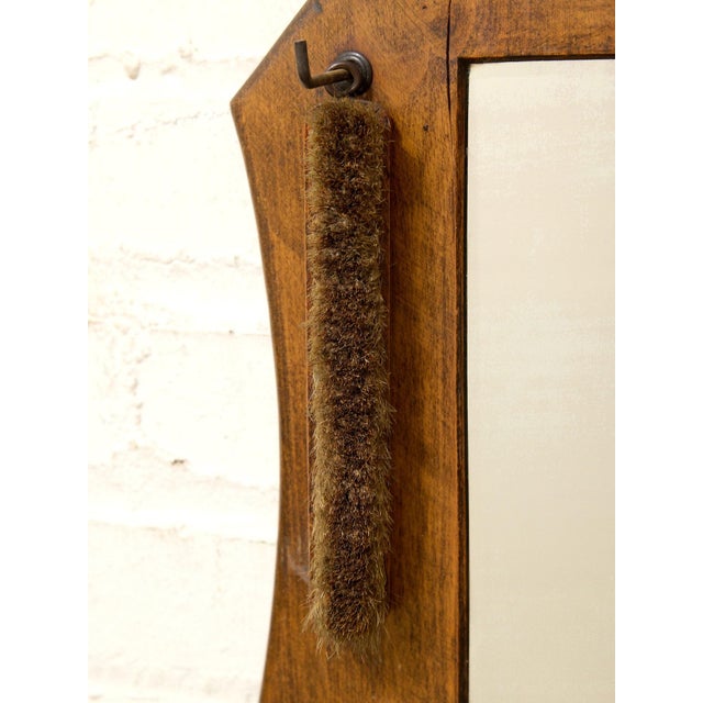 Burnt Umber Antique Mirror and Brushes For Sale - Image 8 of 9