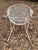 1950s Vintage Woodard Chantilly Rose Wrought Iron Patio Table & Chairs - 3 Pieces For Sale - Image 5 of 12