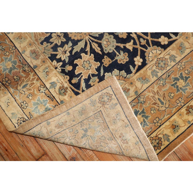 Antique Zabihi Collection Blue Formal Kerman Rug - 8' x 12'11" For Sale - Image 9 of 12