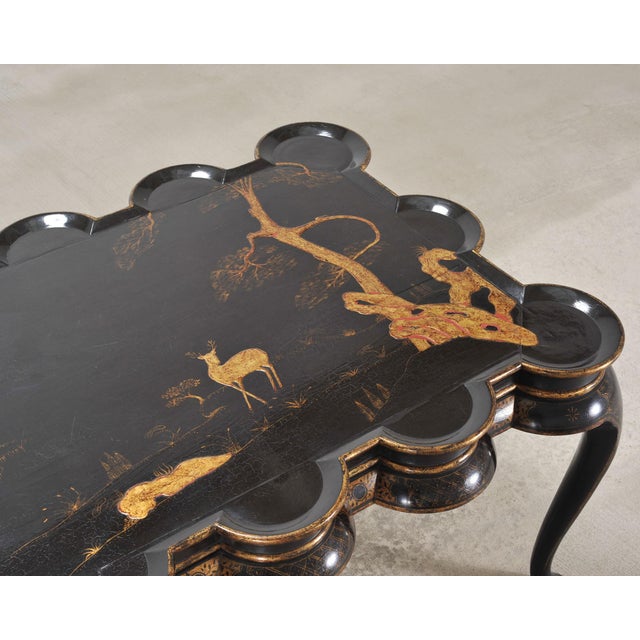 Rose Tarlow Scalloped Coffee Table Chinoiserie Lacquered For Sale - Image 9 of 18