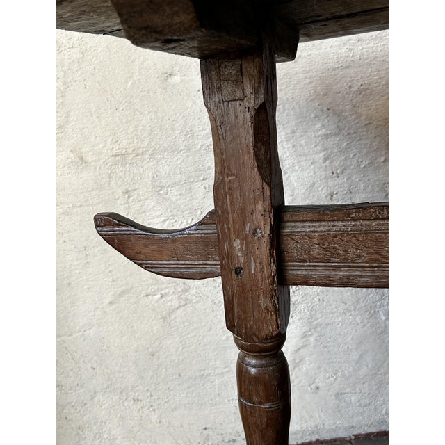 Antique Flemish Baroque Oak Tavern Table, 1680 For Sale - Image 4 of 13