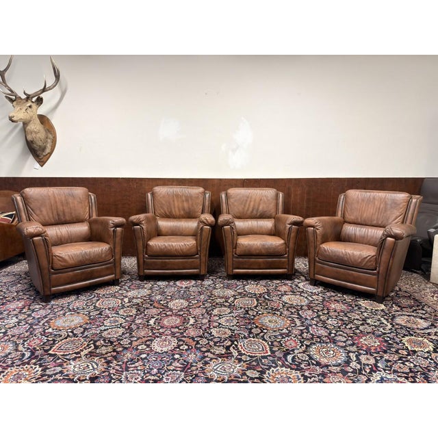 English Chesterfield Chairs, Set of 4 For Sale - Image 18 of 18