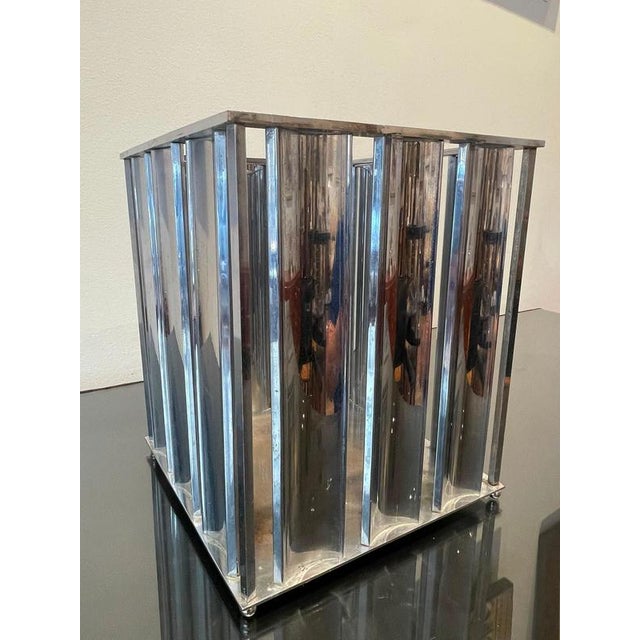 Metal Modern Chrome-Plated Metal Desk Set by Jacques Adnet, 1930s, Set of 3 For Sale - Image 7 of 18