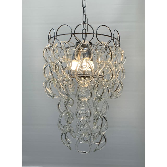 1970s Murano Glass Chandelier from the 1970s attributed to the Vistosi Company For Sale - Image 5 of 7