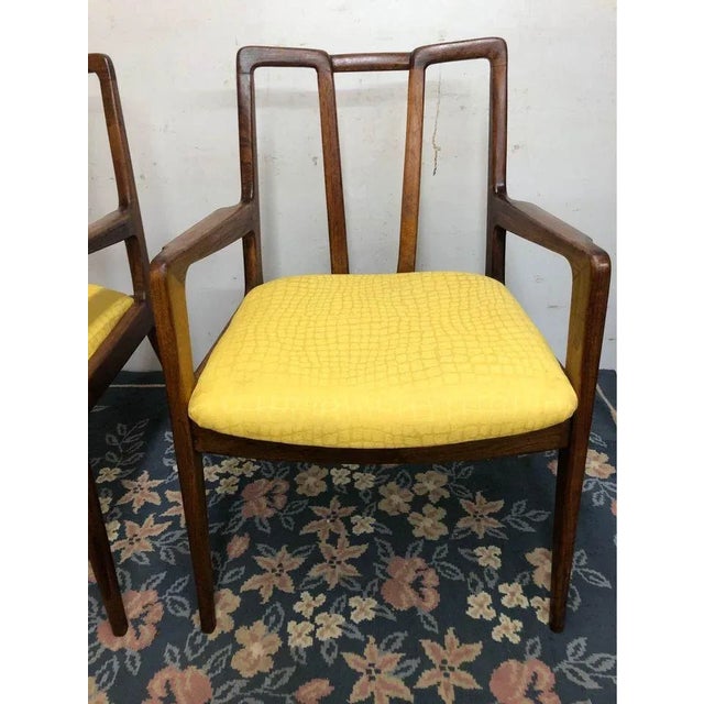 1960s Mid-Century Modern John Stuart Walnut Dining Chairs. Set of 5 For Sale - Image 10 of 12