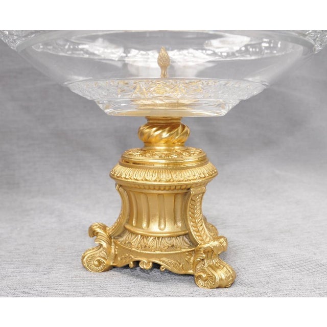 French Empire Ormolu Cut Glass Bowl For Sale - Image 6 of 8