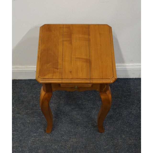 Brown Ethan Allen Legacy Collection Solid Maple Country French Style 14" Square Petite Accent End Table 13-8305 For Sale - Image 8 of 12