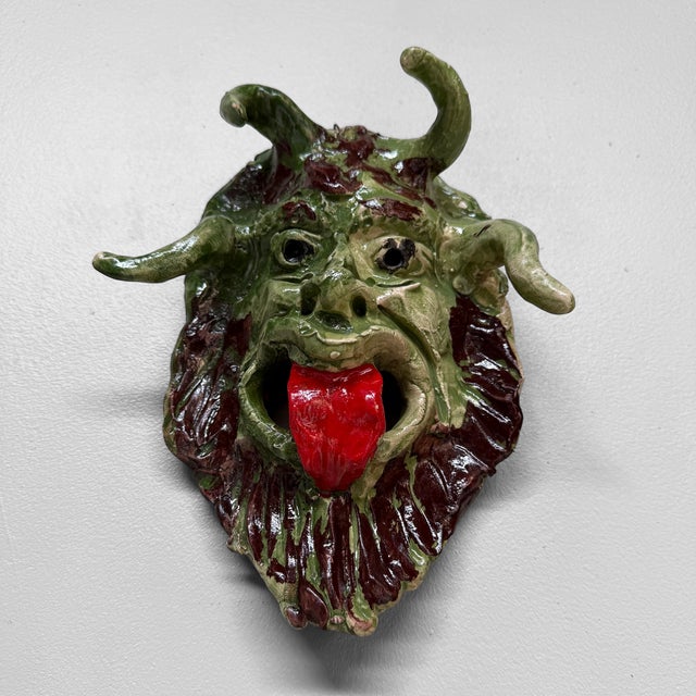 Ceramic Apotropaic Ceramic Mask by Gennaro Condurso, Seminara, Italy, 2010s For Sale - Image 7 of 10