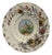 Antique Milk Glass Plate: Hand Painted Church Scene, Gold Gilt Border For Sale